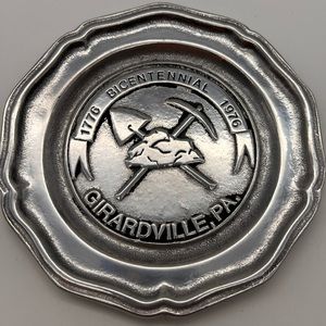 2 Girardville, PA Bicentennial Cast Plates, 1776-1976